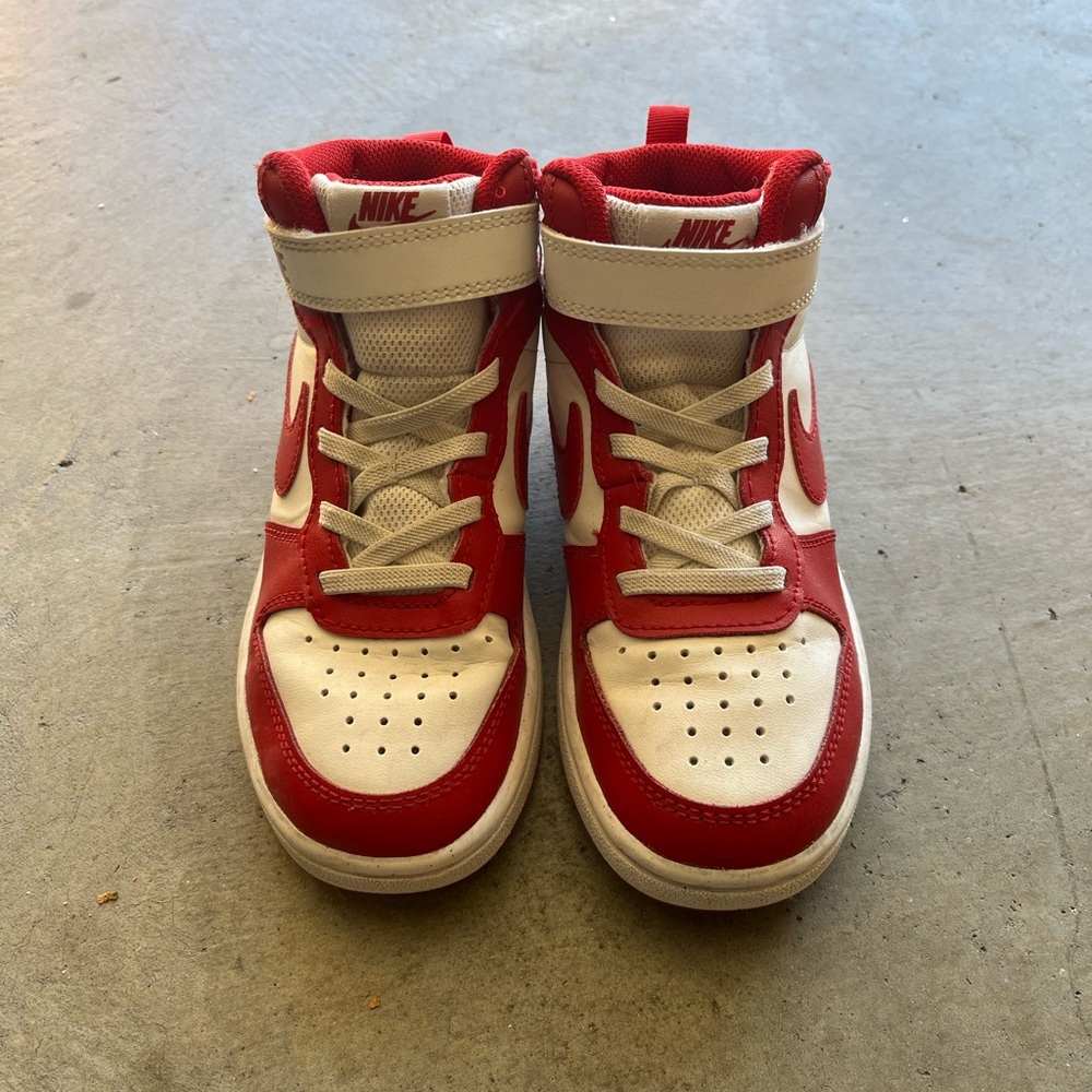 Nike Kids Red and White Sneakers
